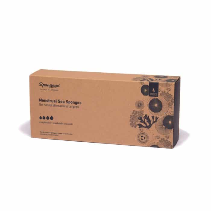 Menstrual sea sponges in paper-craft box (4-pack) For the ladies - Menstrual sponges